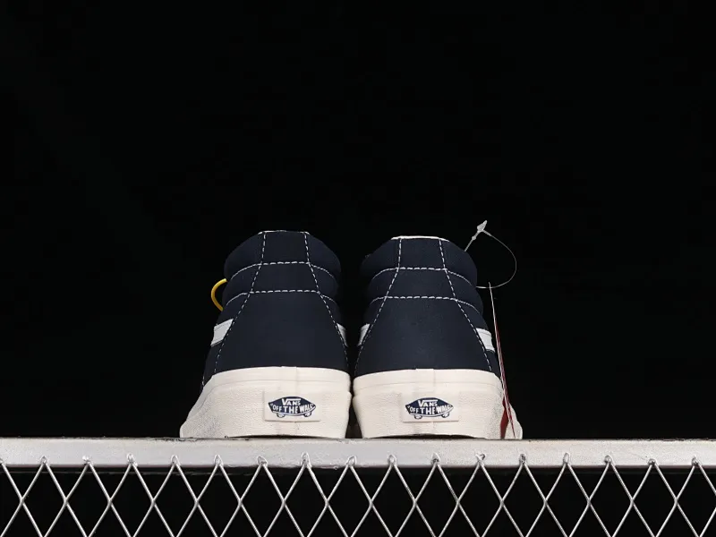 All categories Vans Vans series Vans Mid Vans China Vans Sk8-Mid Reissue Navy mid-top casual vulcanized canvas sneakers VN0A32QZ9G6